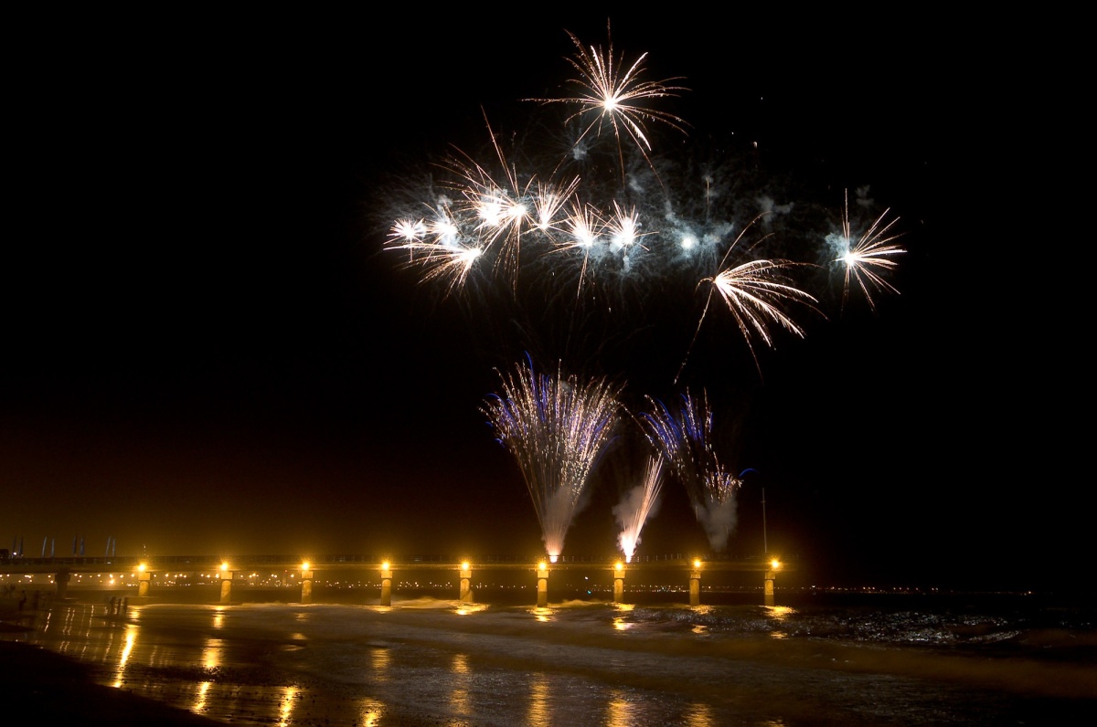 Fireworks off Shark Rock Pier